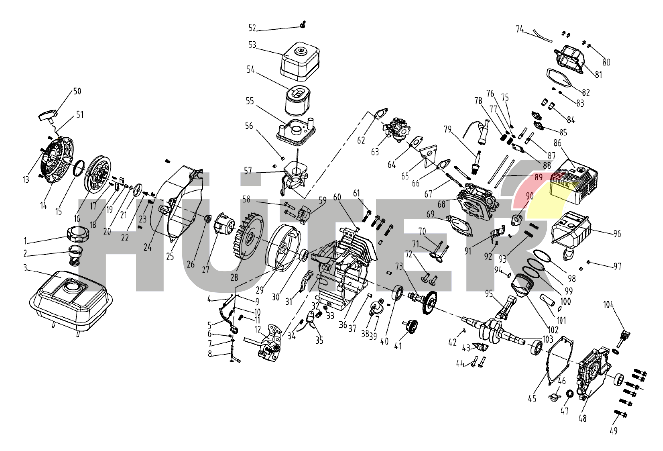 Двигатель 170F KST 70/5/32