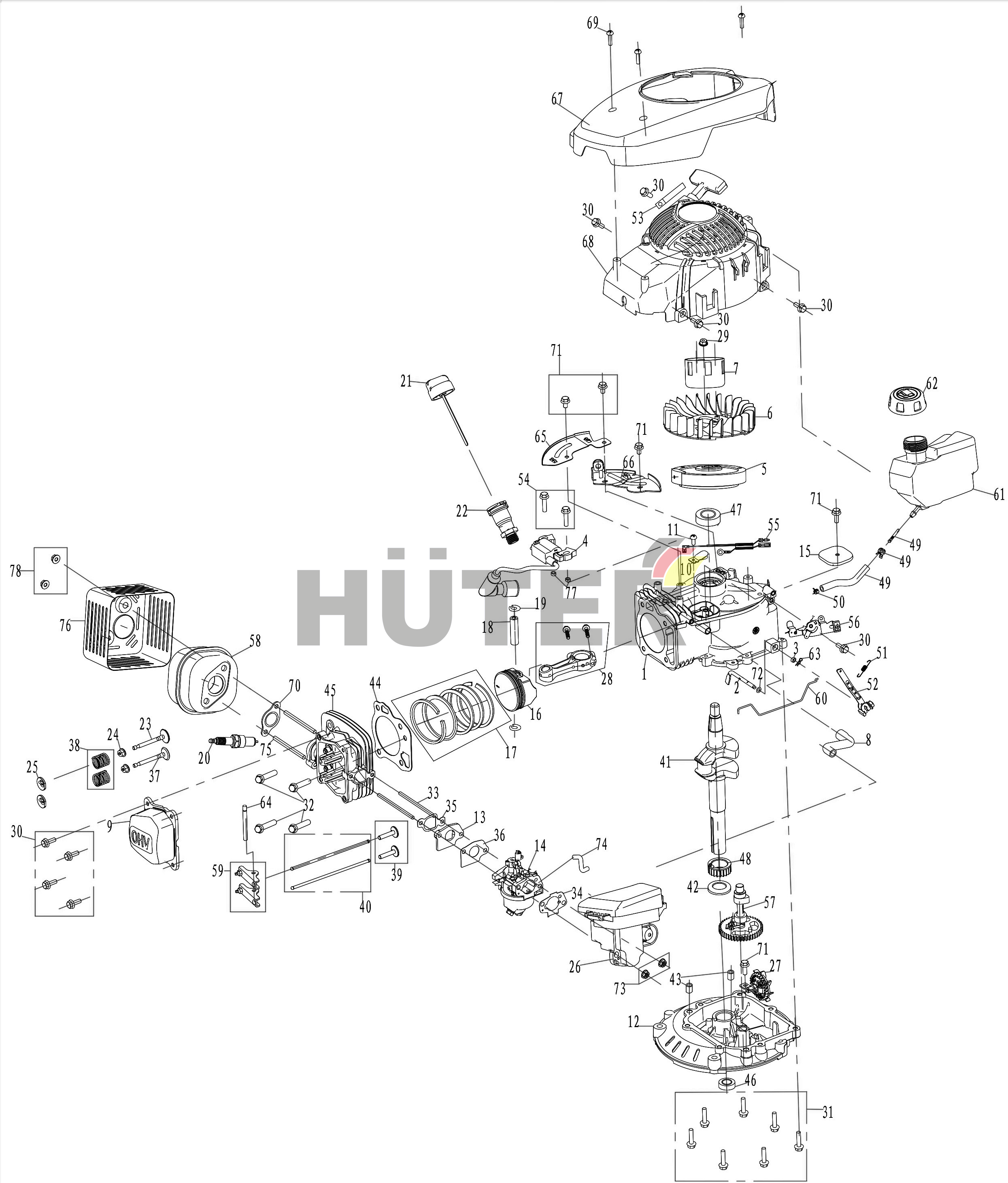 Двигатель DO160 (с DJP011) DJP 70/5/7