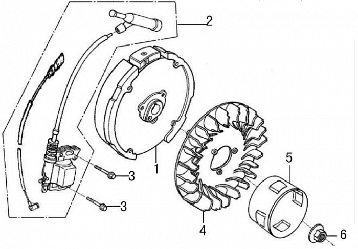 10 МАГНЕТО - МАХОВИК ВИБРОПЛИТА CHAMPION PC6337F