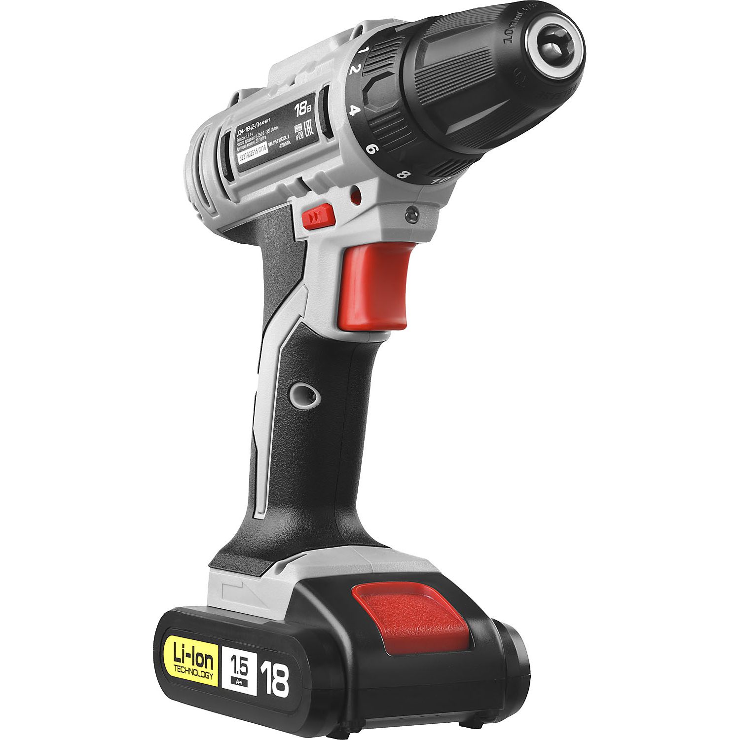 Дрель - шуруповерт, 2 АКБ ДА-18-2-Ли КНМ1