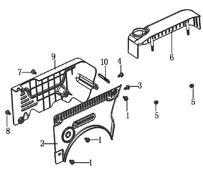ЗАПЧАСТИ ДЛЯ ДВИГАТЕЛЯ LC185FDS (КОЖУХ)